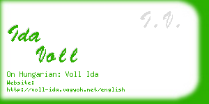 ida voll business card